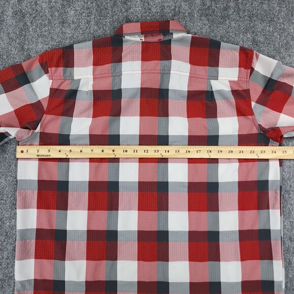 Orvis Shirt Men XL Red Plaid Classic Short Sleeve Hiking Button Up Casual Pocket - Picture 4 of 16